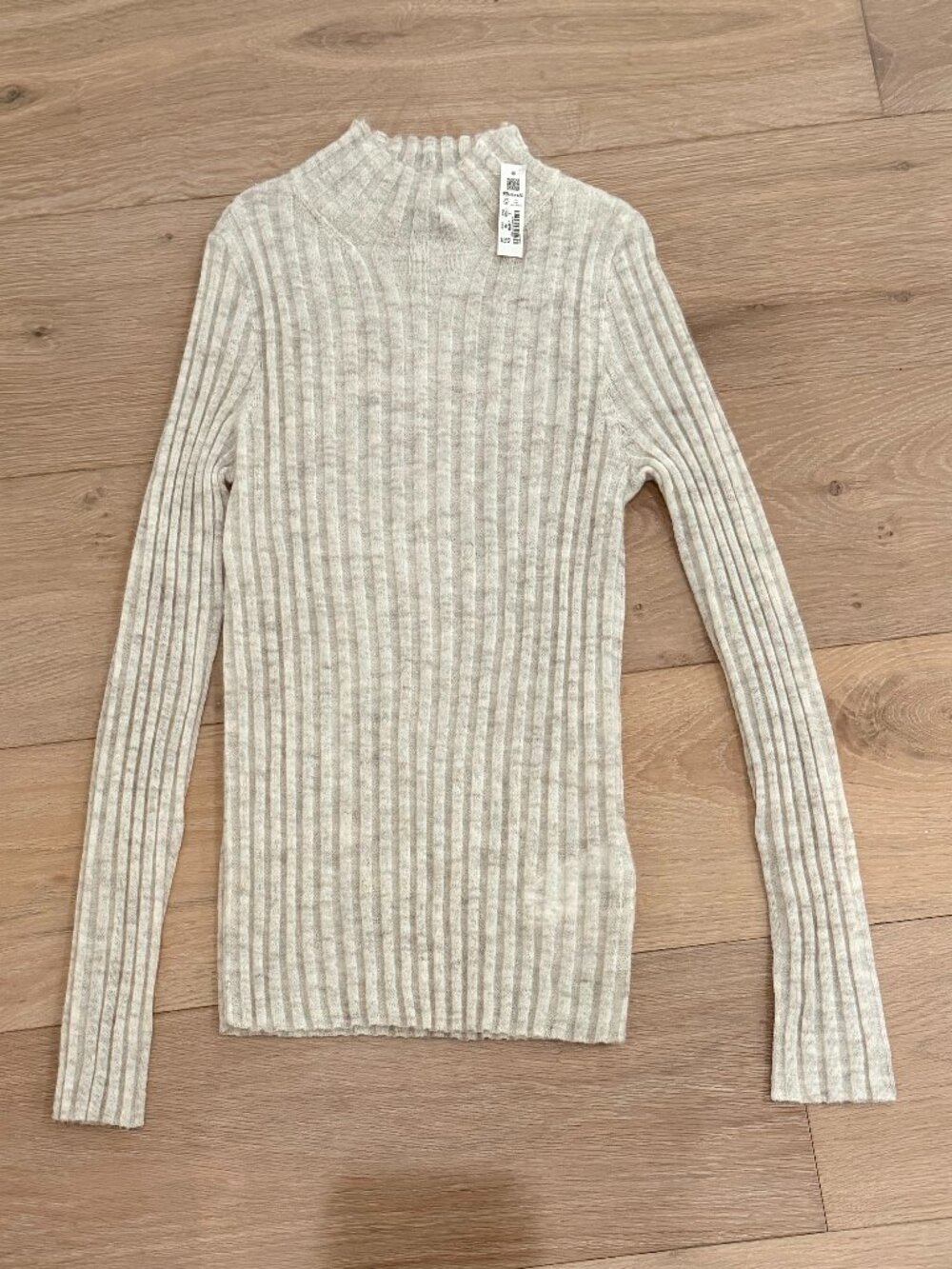 NWT Madewell Ribbed Mock-Neck Long Sleeve Tee